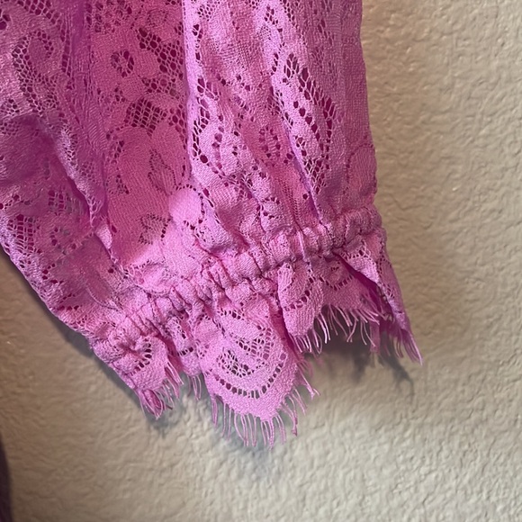 Free People About That Mini Lace Dress In Iris Combo Lilac - Picture 6 of 8